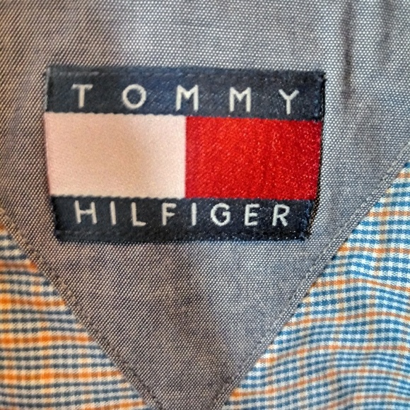 Tommy Hilfiger Other - Tommy Hilfiger orange and blue button down…